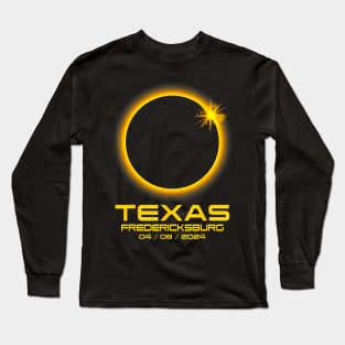 Fredericksburg Texas Tx Total Solar Eclipse 2024 Long Sleeve T-Shirt